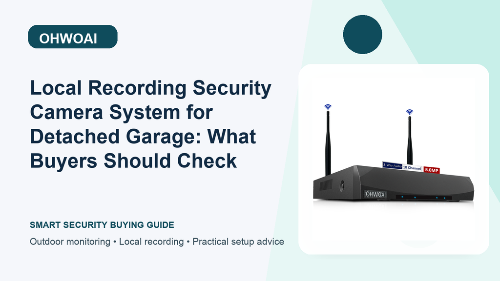 Local Recording Security Camera System for Detached Garage: Camera Zones Tips