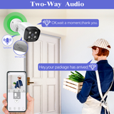 4K POE Camera System,6pcs 8.0MP H.265+ 4K PoE Security Cameras Wired,Home Video Surveillance System,8MP/4K 8CH NVR,AI Human Detection,HDD Recording Storage,IP66 Waterpoof,Audio