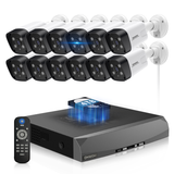 4K/8MP IP Wired Cameras, Outdoor Security Camera System, Video Surveillance Systems, Surveillance NVR Kits