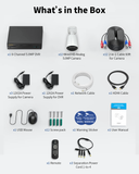 《Full HD 5MP & 80 Ft Night Vision》 CCTV Camera Security System for Indoor/Outdoor Use, 12 Channel DIY Surveillance System for 24/7 Continuous Recording