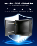 Heavy Duty Lockable Enclosure Box for Security Wiring, Universal Steel Shell for DVR/NVR, CCTV Cable and Electrical Project