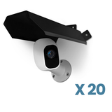 Universal Sun Rain Shade Camera Cover Shield, Protective Roof for Outdoor/Indoor Security Cameras, Metal Case for Dome/Bullet Cams