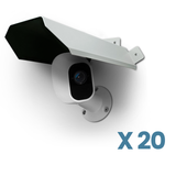 Universal Sun Rain Shade Camera Cover Shield, Protective Roof for Outdoor/Indoor Security Cameras, Metal Case for Dome/Bullet Cams