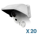 OHWOAI Universal Sun Rain Cover Shield, Backup Camera Rain Shield for Surveillance System, Outdoor Security Cameras Cover, Weatherproof White Case