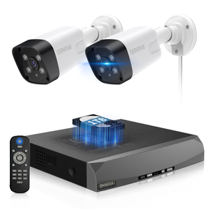 4K PoE Security Camera System, 2-Camera 8-Channel NVR, 130° Wide Angle & 2-Way Audio, Outdoor Wired Surveillance NVR Kit (Enjoy $10 Off Instantly)