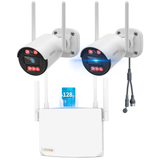《130°Wide Angle & Two-Way Audio》Wireless Security Camera System Outdoor, WiFi Cameras for Home Security,Video Surveillance Systems