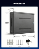 Heavy Duty Lockable Enclosure Box for Security Wiring, Universal Steel Shell for DVR/NVR, CCTV Cable and Electrical Project