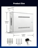 Security DVR NVR Lock Box, Heavy Duty Steel Wall Mount Enclosure for CCTV Surveillance Systems, Ventilated Design with Built-In Cable Management