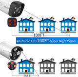 Load image into Gallery viewer, OHWOAI POE Security Camera Outdoor, Ethernet Outdoor IP Camera, Wired Surveillance Video Camera, 4K POE Bullet Camera, Home IP 8MP Camera, Work POE Camera System