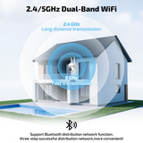 OHWOAI 2.4G/5G Wireless Security Camera for Home, 360-degree Indoor WiFi Cameras with Color Night Vision, 2-Way Audio