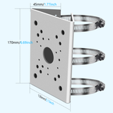 Universal Security Camera Mount Wall Mounting Brackets,Vertical Pole Mount for CCTV Camera Wall Mount,Pole Clamp Bracket,Solar Panel Clamps Outdoor Video Surveillance Equipment