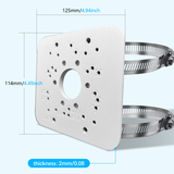 Universal Security Camera Mount Wall Mounting Brackets,Vertical Pole Mount Adapter Bracket for CCTV Camera,Pole Clamp,Solar Panel Clamps Outdoor Video Surveillance Equipment
