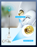 7dBi 2.4G/5G WiFi Antenna RP-SMA Female for Wireless Security Camera System, Support 2.4GHz 5GHz 5.8GHz WiFi Signal Extender,RP-SMA Male Cameras Compatibility,Magnetic Mount Base No-Drill Installation