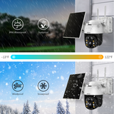 Solar Security Dome Camera,Home Surveillance Camera,OHWOAI Outdoor Wi-Fi IP Camera,AI Detection,Two-Way Audio,Night Vision,IP66 Waterproof