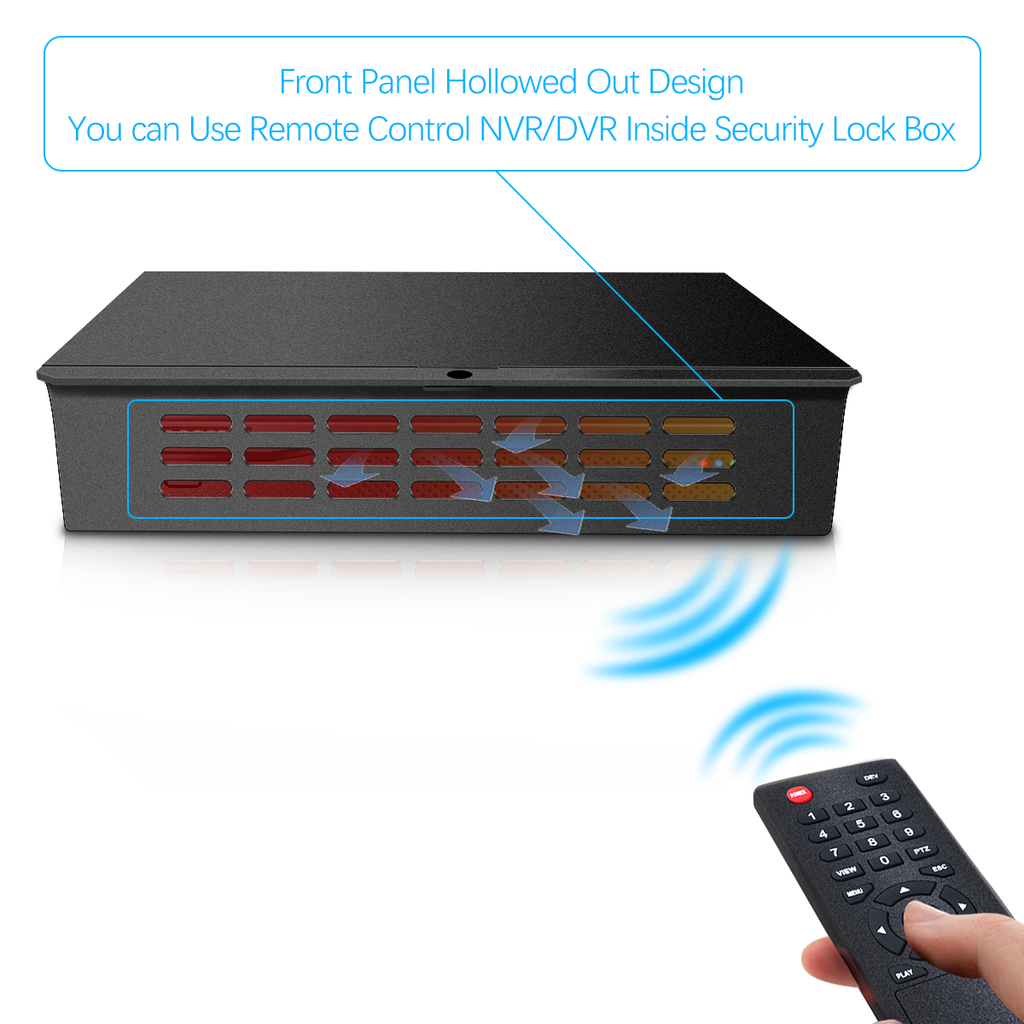 NVR/DVR Lock Box,Heavy Duty Steel 9.13