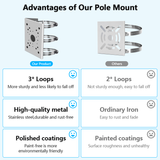 Universal Security Camera Mount Wall Mounting Brackets,Vertical Pole Mount for CCTV Camera Wall Mount,Pole Clamp Bracket,Solar Panel Clamps Outdoor Video Surveillance Equipment