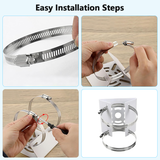 Universal Security Camera Mount Wall Mounting Brackets,Vertical Pole Mount Adapter Bracket for CCTV Camera,Pole Clamp,Solar Panel Clamps Outdoor Video Surveillance Equipment