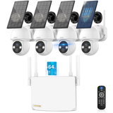 OHWOAI Solar Powered Outdoor PTZ Security Camera – 4MP Wireless Home Surveillance with Color Night Vision, PIR Motion Detection & IP66 Weatherproof