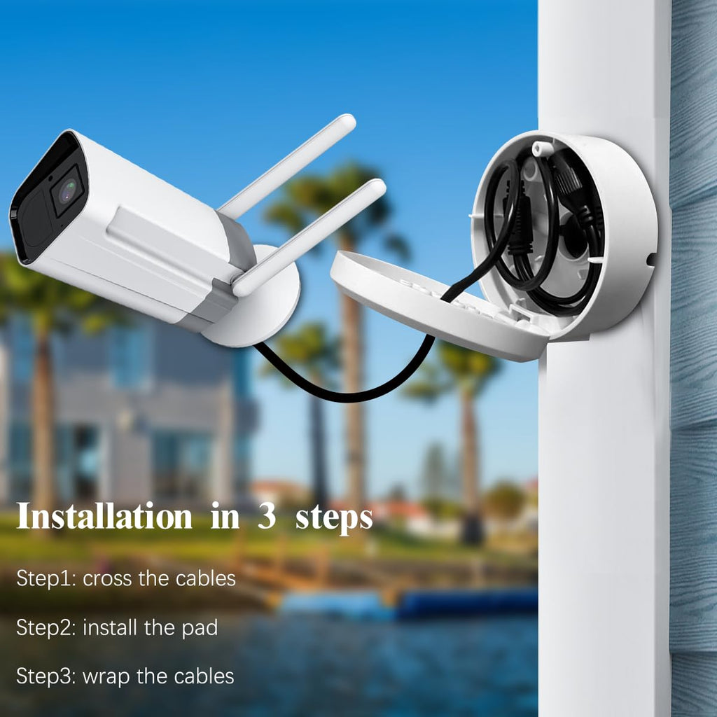Caja de empalme de cámara de seguridad Montaje universal de cámara de seguridad Caja impermeable para CCTV Caja de empalme para cámara de vigilancia tipo bala