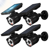 Solar Spot Lights Outdoor Motion Sensor, Wireless Solar Security LED Spotlight, 1600 Lumens Waterproof Driveway Motion Light, Solar IR Floodlight Motion Detector, Infrared Security Alarm Light(4 Packs)