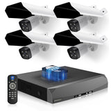 《𝟭𝟯𝟬°𝗪𝗶𝗱𝗲 𝗔𝗻𝗴𝗹𝗲 & 𝟮-𝗪𝗮𝘆 𝗔𝘂𝗱𝗶𝗼》Outdoor Security Camera System, 4K/8MP IP Wired Cameras, Video Surveillance Systems, Surveillance DVR Kits