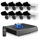 《𝟭𝟯𝟬°𝗪𝗶𝗱𝗲 𝗔𝗻𝗴𝗹𝗲 & 𝟮-𝗪𝗮𝘆 𝗔𝘂𝗱𝗶𝗼》Outdoor Security Camera System, 4K/8MP IP Wired Cameras, Video Surveillance Systems, Surveillance DVR Kits