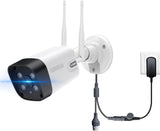 OHWOAI 5MP Add-on Camera for Wireless Security Camera System Outdoor, WiFi Cameras with Dual Antennas, Compatible with NVR, Cannot Be Used Independently (White)