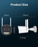 OHWOAI 2.4G/5G Wireless Outdoor Security Camera with Color Night Vision, Motion Detection, Remote Viewing WiFi Cameras, Dual Band WiFi & IP65 Waterproof