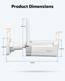 《100% Wire-Free》Wireless Outdoor Security Camera System, Solar Powered WiFi Cameras Systems with PIR Motion Detection, 6cams