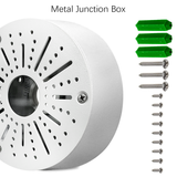 Universal Dome Security Camera Junction Box Mount Bracket,Outdoor Metal Waterproof Junction Box,Wall Ceiling Mount Hide Cable Junction Base Boxes(1  Pack)