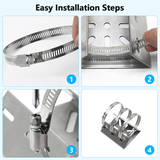 Universal Security Camera Mount Wall Mounting Brackets,Vertical Pole Mount for CCTV Camera Wall Mount,Pole Clamp Bracket,Solar Panel Clamps Outdoor Video Surveillance Equipment