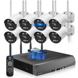 《130°Wide Angle & Two-Way Audio》Wireless Security Camera System Outdoor, WiFi Cameras for Home Security,Video Surveillance Systems（$20 coupons for you）