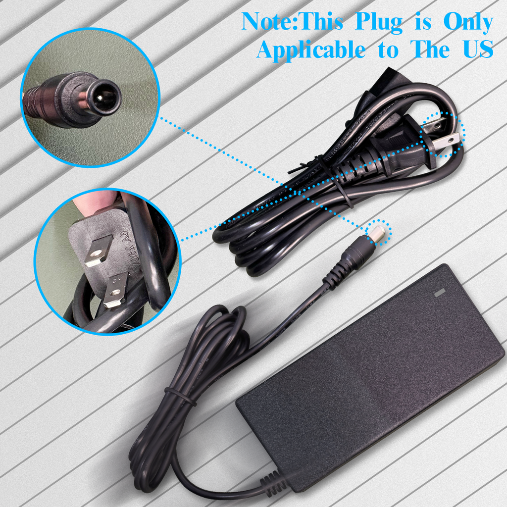 48V 2A Power Supply Adapter Compatible with 8 Port POE NVR, AC 100-240 ...