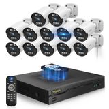 《Full HD 5MP & 80 Ft Night Vision》 CCTV Camera Security System for Indoor/Outdoor Use, 12 Channel DIY Surveillance System for 24/7 Continuous Recording