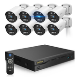 《Full HD 5MP & 80 Ft Night Vision》 CCTV Camera Security System for Indoor/Outdoor Use, 8 Channel DIY Surveillance System  for 24/7 Continuous Recording