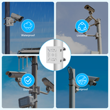 Universal Security Camera Mount Wall Mounting Brackets,Vertical Adapter for CCTV Camera Wall Mount,Pole Clamp Bracket,Solar Panel Pole Mount Outdoor Video Surveillance Equipment