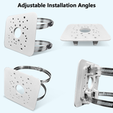 Universal Security Camera Mount Wall Mounting Brackets,Vertical Pole Mount Adapter Bracket for CCTV Camera,Pole Clamp,Solar Panel Clamps Outdoor Video Surveillance Equipment
