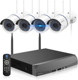 《Dual Antenna Enhanced & 100FT Night Vision》Outdoor Wireless Security Camera System, WiFi Cameras, Home Video Surveillance Systems, Surveillance DVR Kits