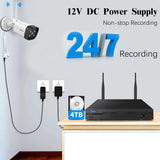 Wireless Security Camera System,2Pcs 5.0MP CCTV Home Wi-Fi IP Cameras,10 Channel NVR,AI Detection,Two-way Audio