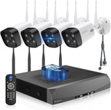 《2-Way Audio & 130°Wide Angle Lens》Wireless Security Camera System Outdoor, WiFi Cameras for Home Video Surveillance Systems (Enjoy $10 Off Instantly)