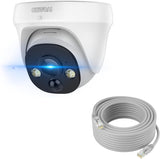 4K Add-on POE Camera for Wired Security Camera System Outdoor, POE IP Cameras Compatible with NVR, Cannot Be Used Independently