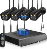 《2-Way Audio & 130°Wide Angle Lens》Wireless Security Camera System Outdoor, WiFi Cameras for Home Video Surveillance Systems (Enjoy $10 Off Instantly)