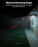 Solar Spot Lights Outdoor Motion Sensor, Wireless Solar Security LED Spotlight, 1600 Lumens Waterproof Driveway Motion Light, Solar IR Floodlight Motion Detector, Infrared Security Alarm Light(4 Packs)
