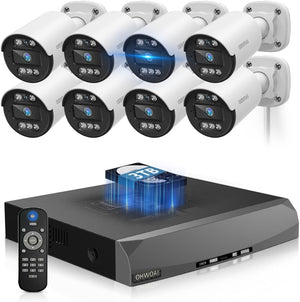 5MP PoE Outdoor Security Camera System with 4K 8CH NVR, Two-Way Audio (Enjoy $20 Off Instantly)
