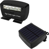 Solar Powerd Deck LED Solar Light Clip-On Yard Security Sign Spotlight Outdoor (Large Capacity Battery, Max14 Hours Working)