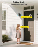 《Dual Lens & Auto Tracking》4K PoE Security Camera System Outdoor, PTZ Video Surveillance Cameras Systems with Color Night Vision, Surveillance DVR Kits