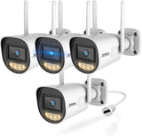 OHWOAI 2.4G/5G Wireless Outdoor Security Camera with Color Night Vision, Motion Detection, Remote Viewing WiFi Cameras, Dual Band WiFi & IP65 Waterproof