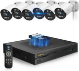 Sistema de cámaras de seguridad con cable para exteriores, gran angular de 122° y visión nocturna de 24 metros, cámaras CCTV para exteriores, sistemas de videovigilancia, kits de DVR de vigilancia (¡Disfruta de $10 de descuento al instante!)