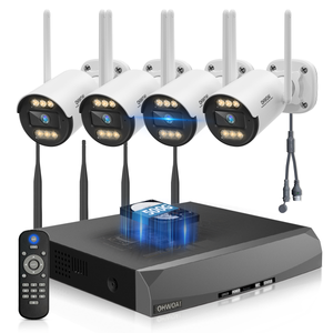 Wireless Security Camera System Outdoor – 4 Cameras, 130° Wide Angle, Two-Way Audio, WiFi NVR Home Surveillance (Enjoy $10 Off Instantly)