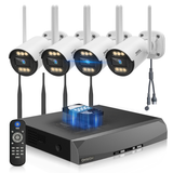 《130°Wide Angle & Two-Way Audio》Wireless Security Camera System Outdoor, WiFi Cameras for Home Security,Video Surveillance Systems（ Enjoy $10 Off Instantly）